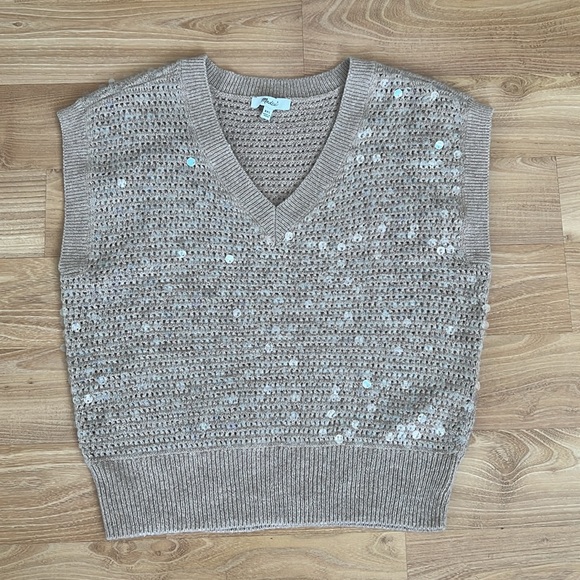 Madewell Sequin-Embellished Sweater Vest - Picture 4 of 16
